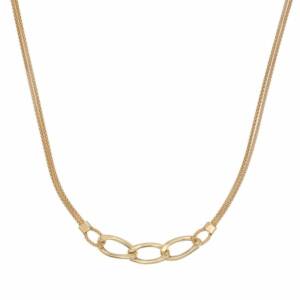 eshop sx01412 Collier Doré Royale Multi rangs gourmette