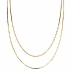 eshop SX01417 Collier Doré Double Chaine Magique