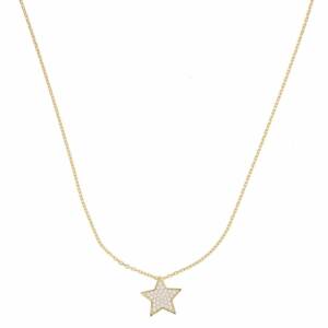 Collier Doré Etoile Pavée