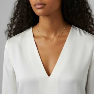 eshop SX01421 Collier Doré Royale Précieuses