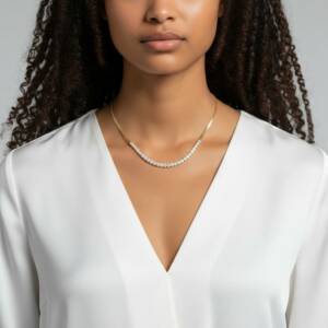 eshop sx01422 Collier Doré Royale Semi Pavé