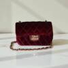 SB00233þSac Cuir Velours Nelly Trapunto Bordeaux  