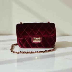 SB00233þSac Cuir Velours Nelly Trapunto Bordeaux  