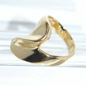 SL01621þBague Doré Vague Miroir