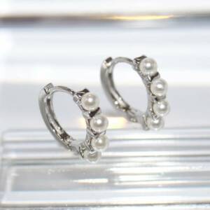 SX01341þBoucle Mini Creoles Perles