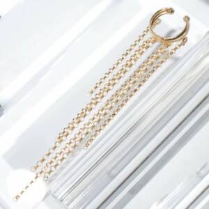 SX01342þBoucle Dorée Mono Earcuff Chaine Cascade