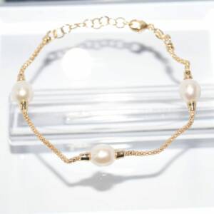 SX01367þBracelet Doré Royale et Perles