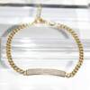 SX01376þBracelet Doré Gourmette Pavée