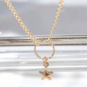 SX01390þCollier Charme Étoile Dorée
