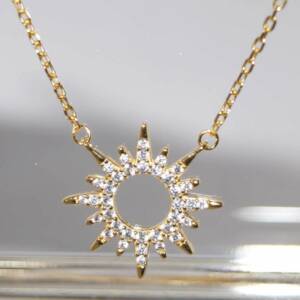 SX01406þCollier Doré Soleil Pavé