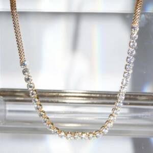 SX01422þCollier Doré Royale Semi Pavé