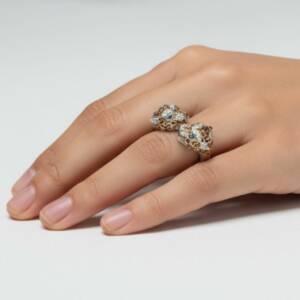 ESHOP SL01603 Bague Panthe`re Email Leo