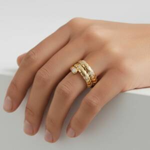 eshop SL01618 Bague Chevrons Dore´s
