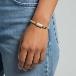 ESHOP SL01634m Bracelet Dore´ Tube Central Pave´.jpg