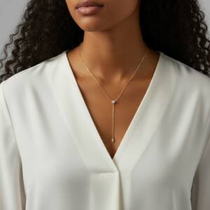 ESHOP SL01653 Collier Dore´ Essentiel Coeur Y