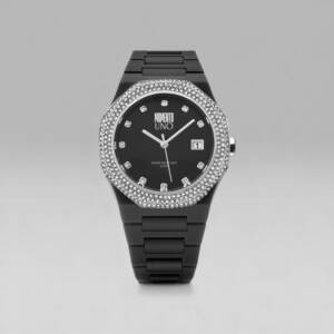 LT00016þMontre Momento Uno Prisma Cristal Noir et Blanc