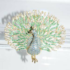 SL01629þBroche Dorée Paon 
