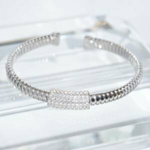 SL01633þBracelet Tube Central Pavé