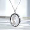 SL01643þCollier Medaillon Nacre Serpent