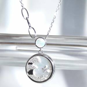 SL01657þCollier Constellation La Voie Lactée 