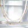 SL01659þCollier Chaine Dorée Double Perle