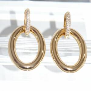 SL01678þBoucle Ovale Miroir Dorée