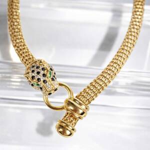 SX01415þCollier Doré Royale Panthere