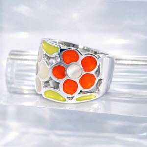AS00390þBague Fleur Girly 52