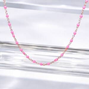 RI01438þCollier Rosiario Pop Color Rose Fluo