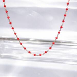 RI01455þCollier Rosario Pop Color Rouge