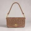 FL00071þSac Pochette Suède & Cuir Abeille Divine Marron