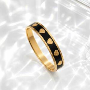 NJ00109þBracelet Jonc Dolce Amore Noir