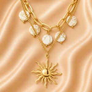 NJ00624þCollier Doppio Sole Venezia