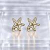 NJ00783þBoucles d’Oreilles Étoile de Mer Perles Nacrées