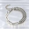 NJ00822þBracelet Homme Chaîne Couture Argentée
