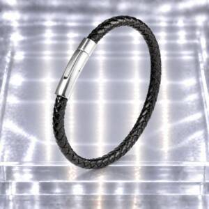 NJ00847þBracelet Homme Tressé Essentiel Noir