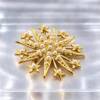 NJ00852þBroche Éclat Solaire Doré & Perles