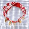 NJ00875þCollier Foulard Riviera Rouge & Charms Dorés