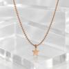 AR000973þCollier Chaîne Perlée Étoile en Argent 925 Rosé