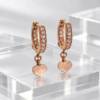 DV02091CþBoucles Créoles Cœur Rose Gold