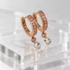 DV02091GþBoucles Créoles Goutte de Lumière Rose Gold