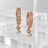 DV02091RþBoucles Créoles Brillant Pendant Rose Gold