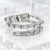 SL00600þBague Spirale Éclat Géométrique en Argent 925 & Zircons