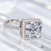 SL00887þBague Halo Princesse en Argent 925 & Zircons