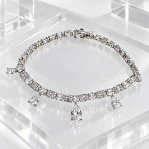 SL01588A&thorn;Bracelet Rivi&egrave;re de Zircons & Gouttes Lumi&egrave;re