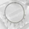 SL01592þCollier Rivière de Zircons & Gouttes Lumière